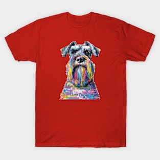 Schnauzer Painting Art T-Shirt